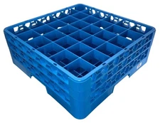 Carlisle RG36-214 OptiClean™ Divided Glass Rack Blue with 2 Extenders - 2 Pack