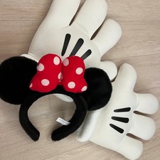Disneyland Minnie Mouse Headband Gloves Set - Used
