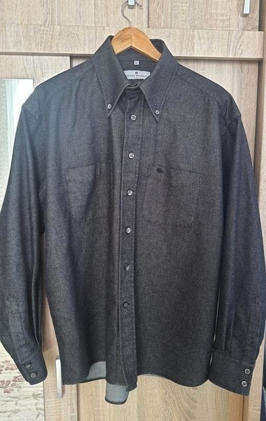 Men Balmain Shirt Grey Denim 42 / XL / 50