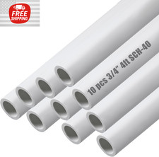 Sasylvia 10 Pcs Length PVC Pipe White DIY PVC Projects Sch40 Furniture Grade