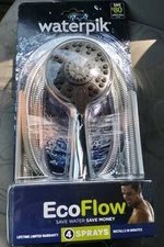 Waterpik EcoFlow Hand Held Shower Head with 5ft Hose ~4 Sprays ETC-443E