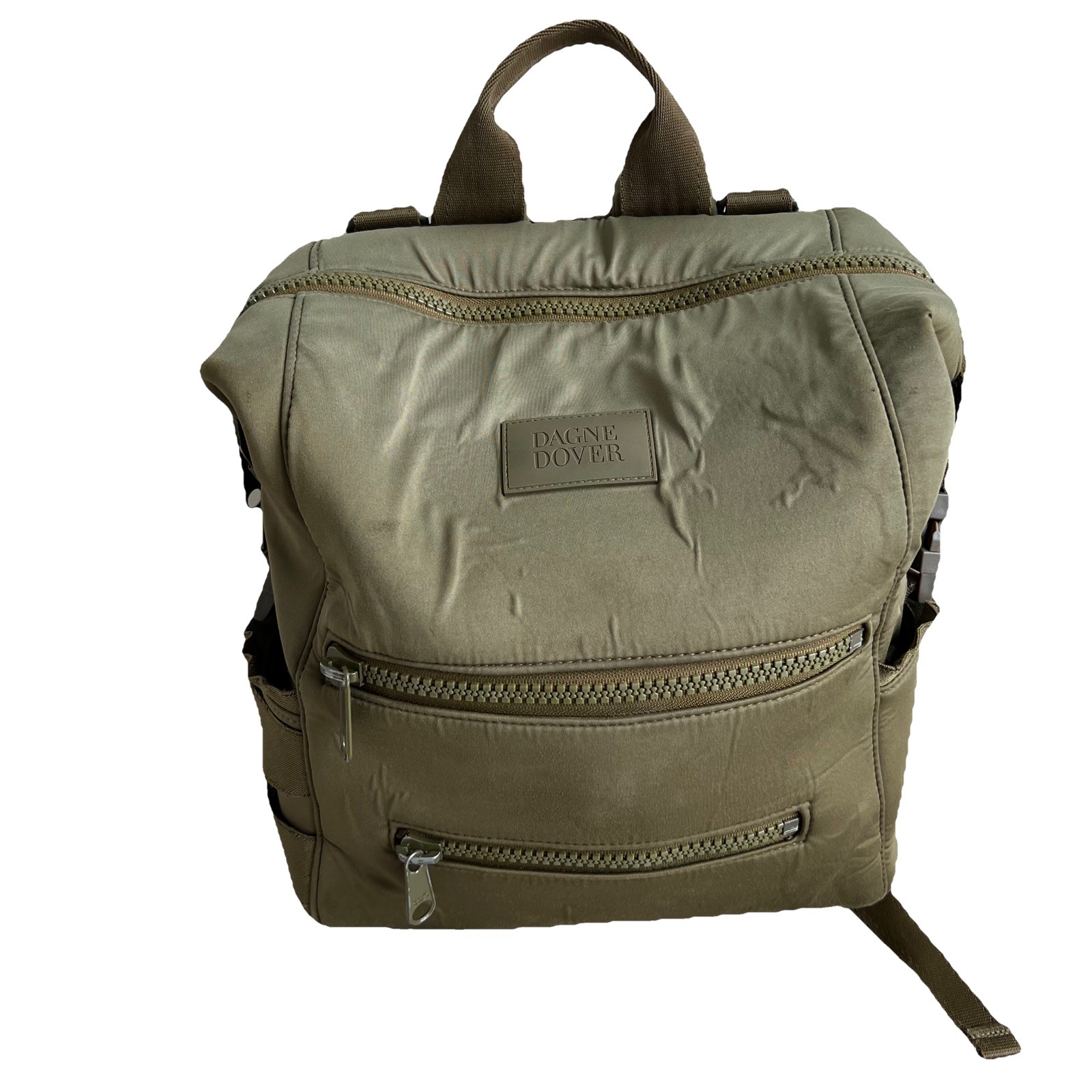 Dagne Dover Neoprene Indi Diaper Bag Backpack in Dark Moss Green Large Size