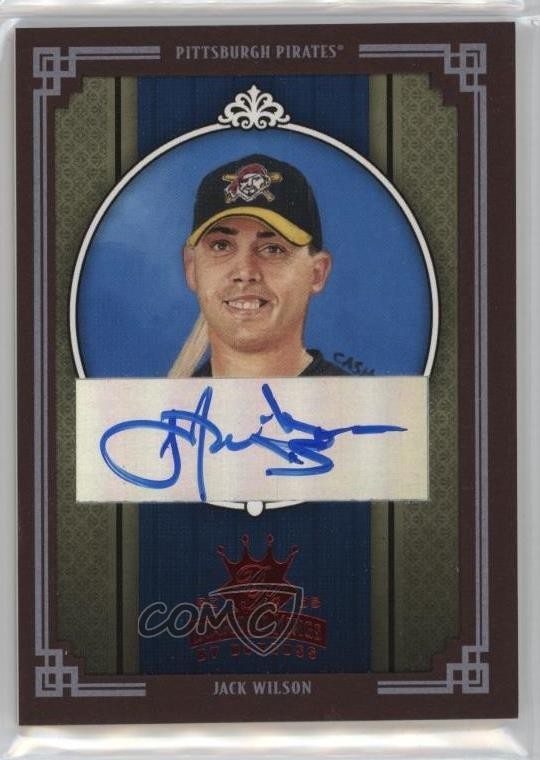 2005 Donruss Diamond Kings Red Framed Signatures 44/50 Jack Wilson #180 Auto ex0