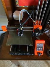 Orange Prusa Mini+ Printer with Filament Sensor Included 