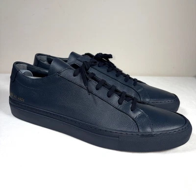 COMMON PROJECTS ORIGINAL ACHILLES LOW BLUE SZ 14 EU 47 MINIMALIST $500 ITALY - Image 1 of 4