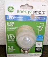 Ge Energy Smart 62993 Led Clear Globe 1.8 Watts, Free Shipping Ge Energy Smart 62993 Led Clear Globe 1.8 Watts, Free Shipping