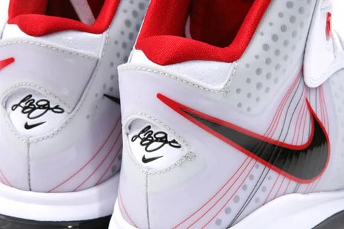 NIKE LEBRON 8 HOME Sz 10 MIAMI HEAT *C PICS WORN 3X V2 9 19 16 7 12 11 13 18 20 - Picture 3 of 5