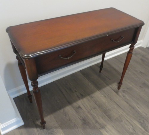 VTG Bombay Company Wood Entry Table 1999 Mahogany Furniture La Compagnie PA Pick - Picture 10 of 11