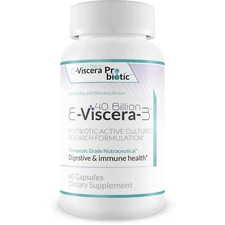 40 Billion E-Viscera-3 Probiotic Supplement - Digestive and Immune Health