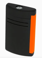 S.T. Dupont MaxiJet Lighter, Black With Orange Trigger 020169 (20169) New In Box