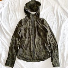 LULULEMON green camo The Rain Is Calling zip up jacket II 2