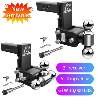#ad Tow amp; Stow Adjustable Trailer Hitch Fits 2quot; Receiver 5quot; 7quot; Drop Hitch 10000 GTW $189.99