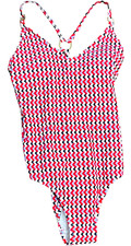 Kona Sol Women's Wide Ribbed Ring One Piece Swimsuit Medium 8-10 - NEW with Tags