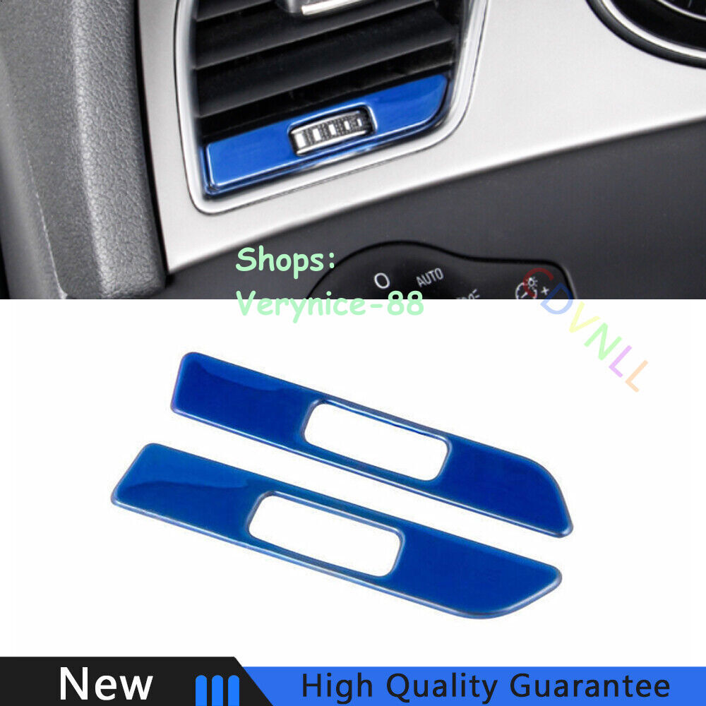 Fit For Audi A4 A5 2009-2016 Blue Steel Car Left And Right Air Outlet Vent Trim