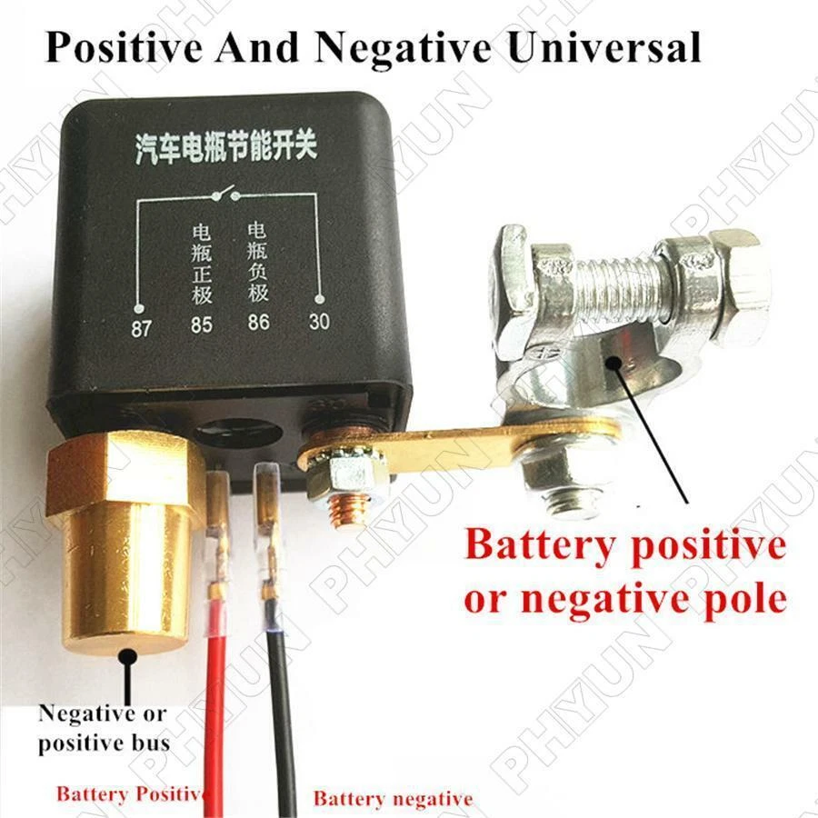 Universal 12V Car Battery Disconnect Cut Off Master Kill Switch Wireless Remote Foto 2 de 4