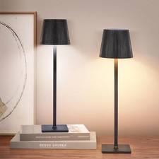 2 Pack LED Bedside Table Lamp for Bedroom Dimmable Touch Control Desk Light W6T0
