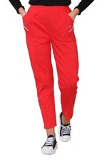 LADIES FULL LENGTH CHERRY BERRY TROUSER ELASTICATED WAIST PULL ON SUMMER PANTS