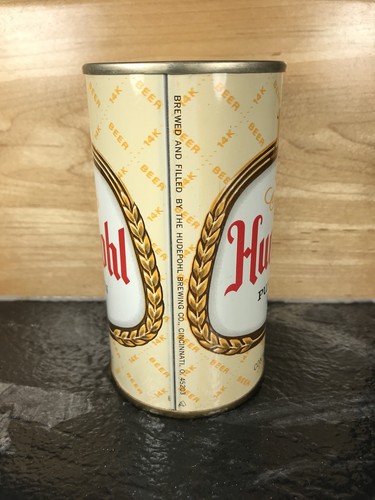 Vintage Steel Beer Can 14K Golden Hudepohl Pure Grain Beer Cincinnati Ohio Old - Picture 5 of 7
