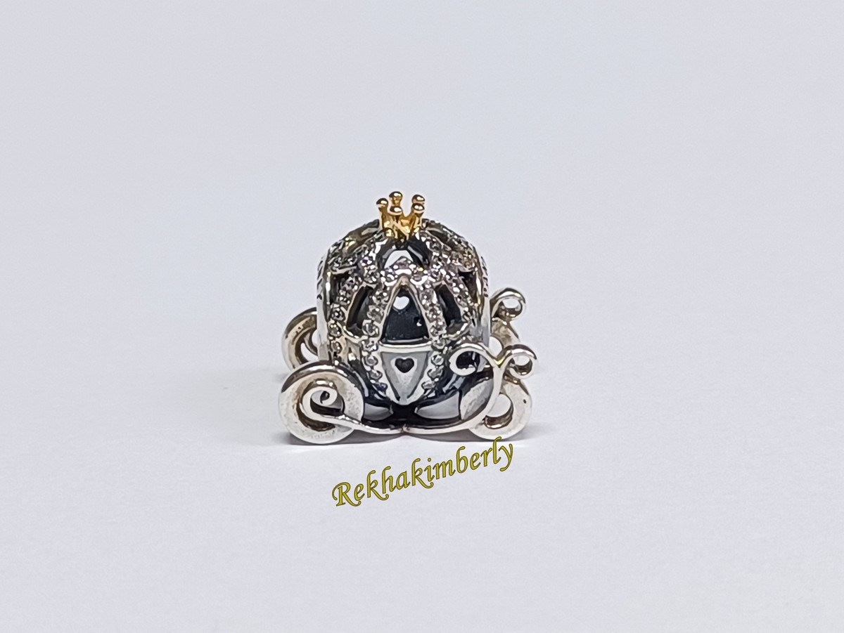 パンドラ　pandora  carriage charm 14k Pandora Disney Cinderella Pumpkin Coach Charm 14CT Gold