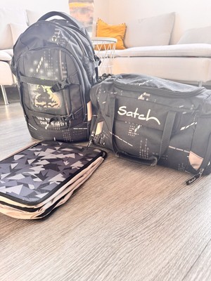 Satch Ninja Matrix Schulrucksack Jungen, Schwarz