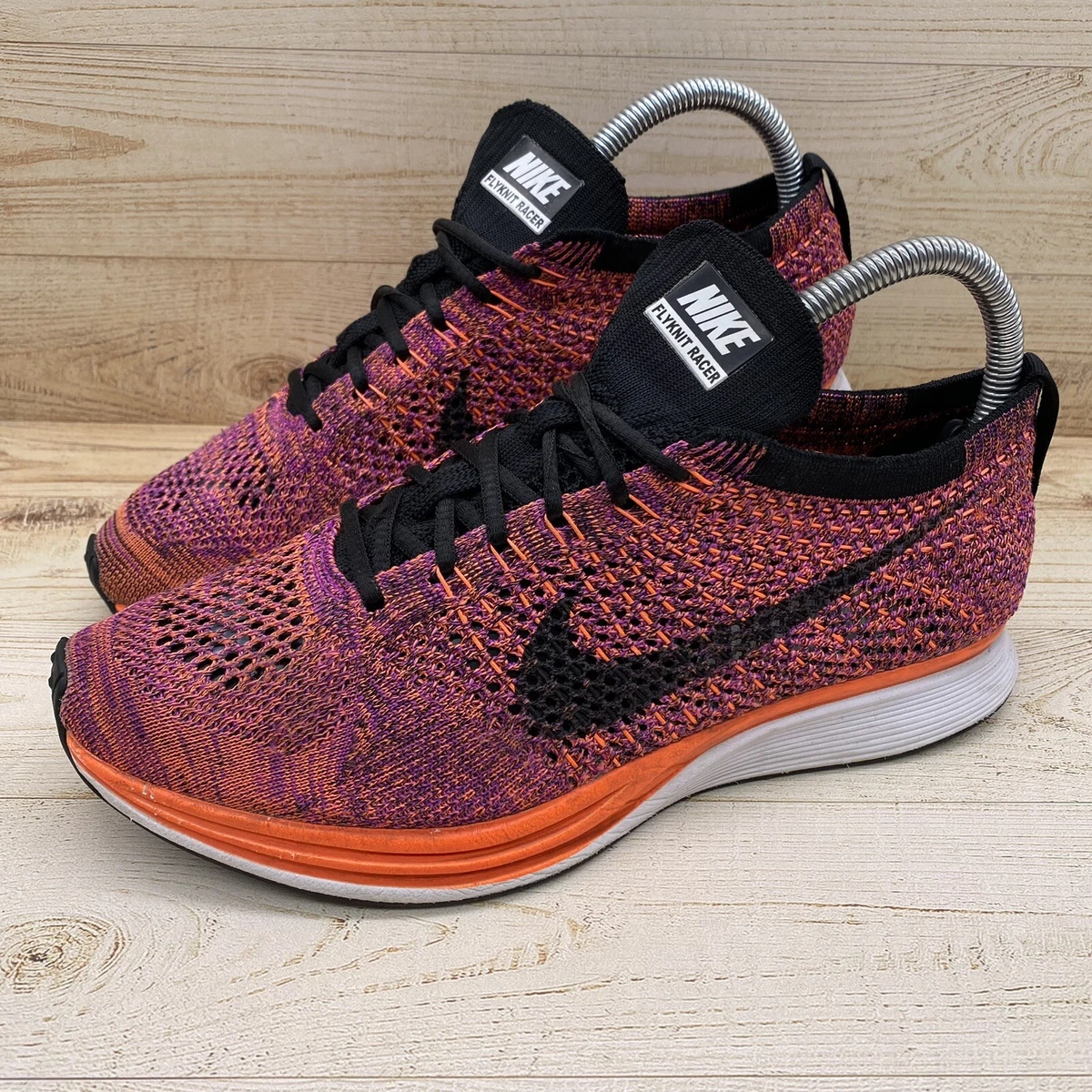 Nike Flyknit Racer Size UK 6 Acai Berry Running Trainer 526628 008