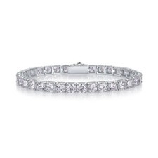 5mm VVS1 MOISSANITE Tennis Bracelet SOLID 925 Sterling Silver for Mens Womens