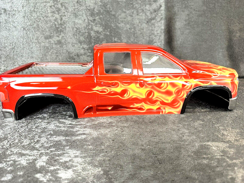 CUSTOM PAINTED RC TRUCK BODY ARRMA KRATON 6S TRAXXAS E-REVO T/E MAXX SILVERADO - Picture 9 of 15