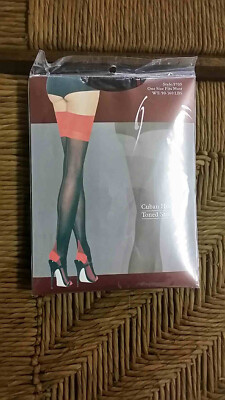 Cuban Heel Two Toned Thigh High Stockings, Formal, Retro Pin-up Cosplay HAVE FUN