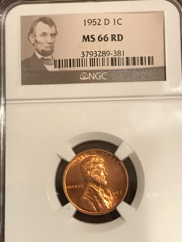 1952 D Lincoln Wheat Cent MS66RD NGC GRADED (381)
