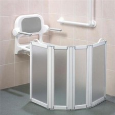 AKW Freeway 4 Panel Portable Shower Screen 2x400mm x 2x225mm 750mm High