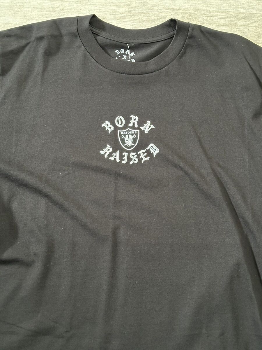 BORN X RAISED Las Vegas Raiders Sign Painter Rocker Tee T BORN X RAISED Las Vegas Raiders Sign Painter Rocker Tee T