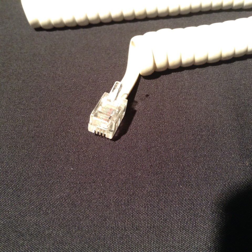 15 ft Telephone Handset Expandable Stretch Cord ( Color White ) | eBay