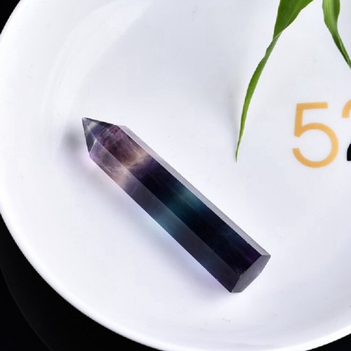 Natural Rainbow Fluorite Quartz Crystal Point Wand Healing Stone Obelisk Tower - Picture 8 of 45