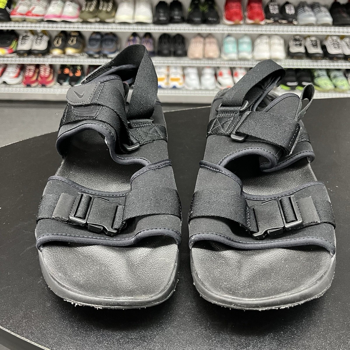 Men’s Nike Canyon Sandals in Triple Black Size 13 Nike Canyon – Top Direct main image 3