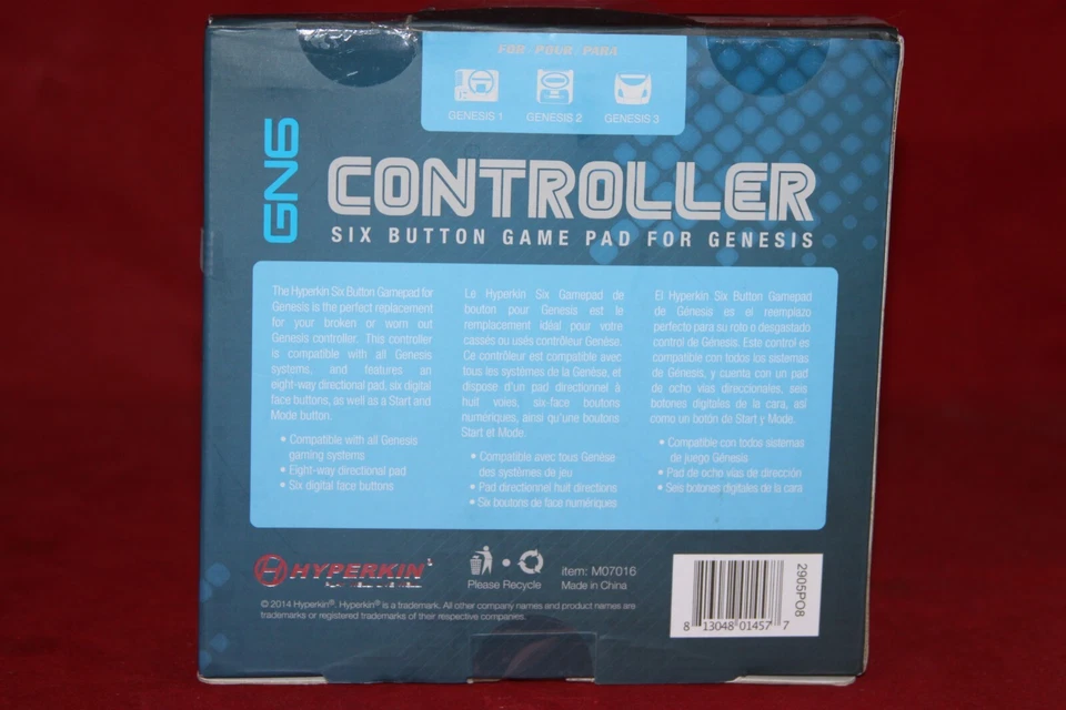 Hyperkin GN6, 6-Button Wired Controller for Sega Genesis (M07016 / 3544PO8) - Image 2 of 4