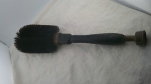 Antique Horse Brush w/ Hose Attachment Pat. Nov 24 1914 Metal & Bristle