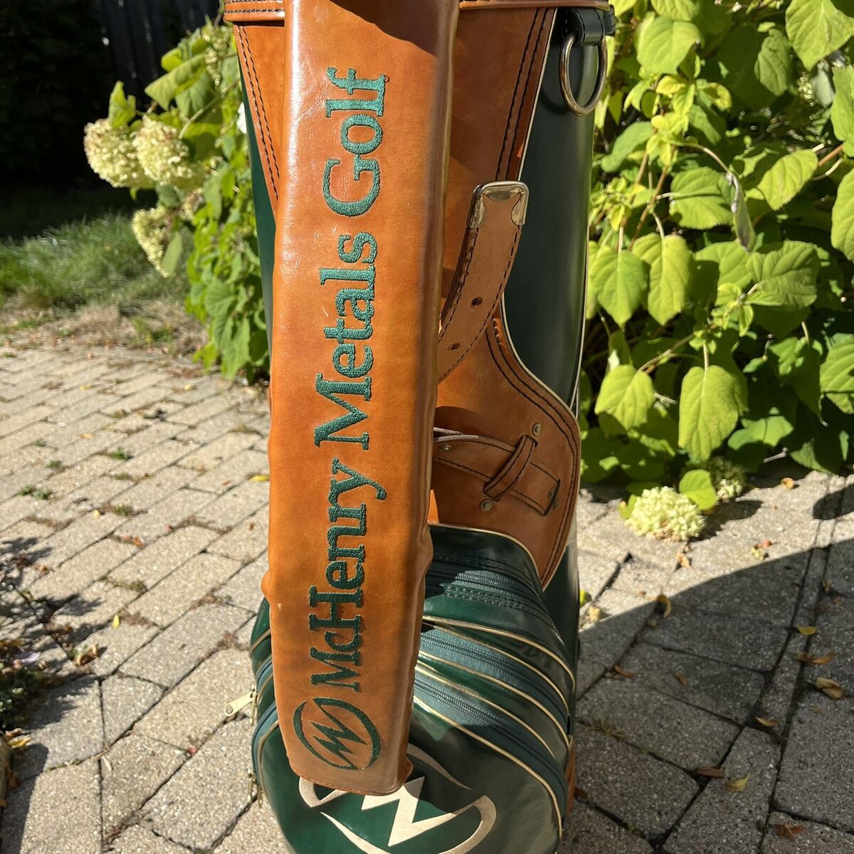 Vintage Rare Burton McHenry Metals Brown Green Golf Bag Made Vintage Rare Burton McHenry Metals Brown Green Golf Bag Made