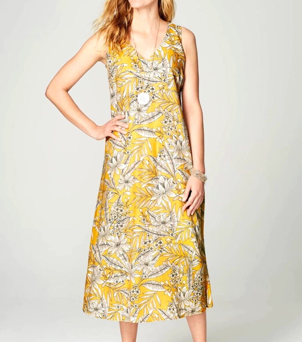 J jill white store linen dress