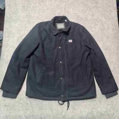 Levi's Mens Wool-Feel Jacket Sherpa Fleece Lined Coat Sz Large