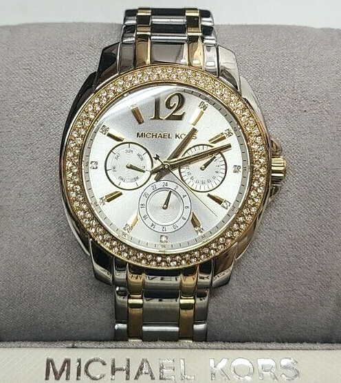 Michael Kors Two-Tone Crystal Watch - MK5693 Michael Kors Cameron MK5693 Wrist Watch for Women for sale  main image 4