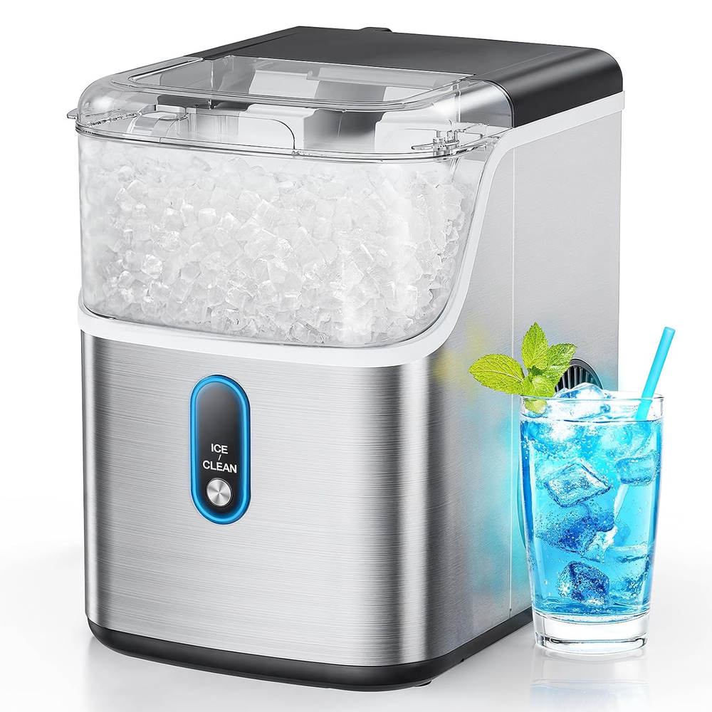 Nugget Ice Maker Countertop,  Pebble Ice Maker with Soft Chewable Pellet Ice, 33