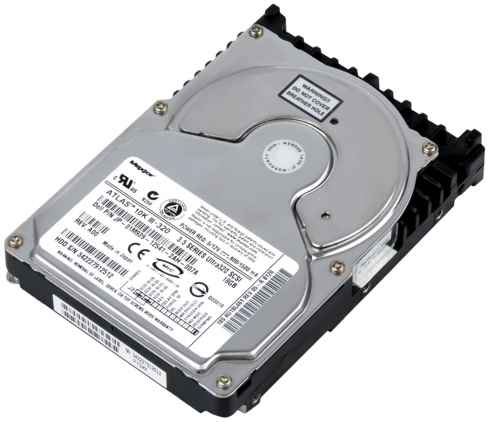 Hard Dell 01M929 1M929 KU18L461 18GB 10000U/Min SCSI U320 68-pin 3.5 " Inch - Image 2 of 3