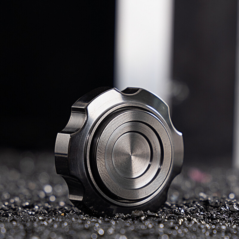 Fidget Spinner Gear Titanium Damascus Fingertip