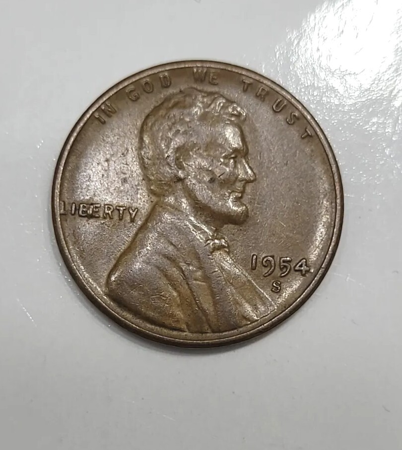 1954-S S/S Lincoln Wheat Penny Rpm-Ddo,Cud Error In Liberty And On