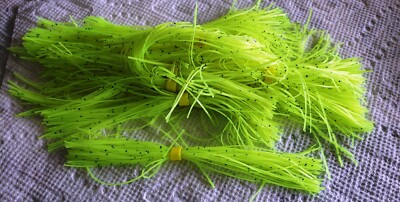 10 Jupes Silicone Pour Leurres Spinnerbait 3/8 Oz & 1/2 Oz - Couleur Chartreuse