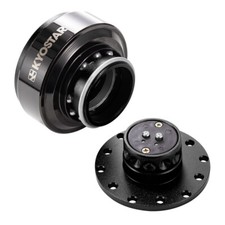 Aluminum Fiber Car Steering Wheel Quick Release Hub Adapter Snap Universal Black