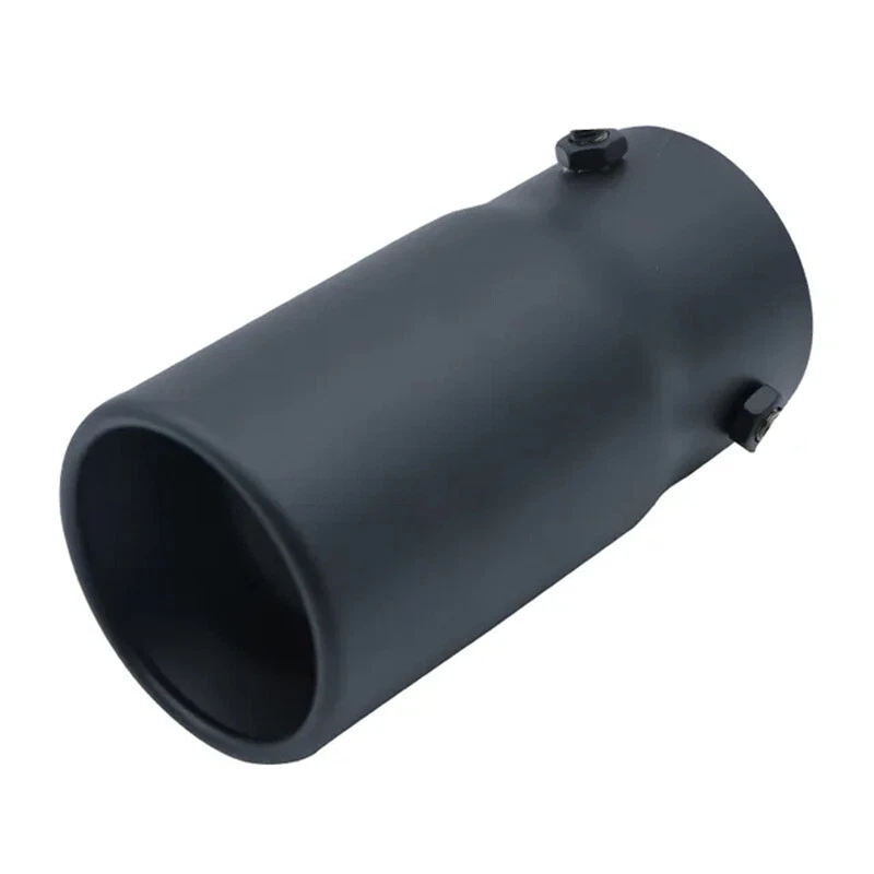 Punta silenciadora trasera tubo escape trasero coche acero inoxidable universal negro 70 mm 1 pieza Foto 3 de 4