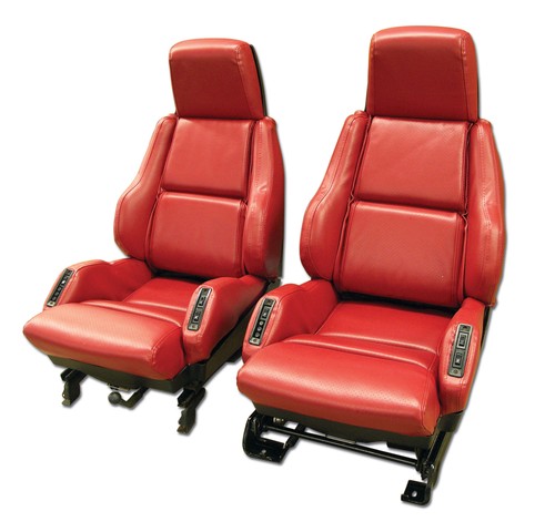 Corvette C4 "Leather-Like" Vinyl Seat Covers Red Sport 1986-1988 | eBay