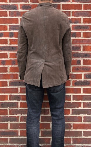 AllSaints Mens FELTON Leather Blazer Jacket Brown SMALL Distressed All Saints - Picture 5 of 12