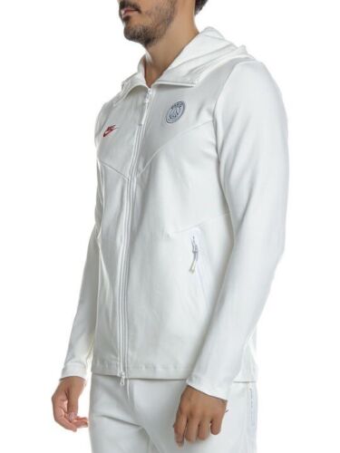 NIKE TECH PACK PARIS ST GERMAIN PSG HOODIE / WHITE / SIZE L / CI2131 104 - Picture 3 of 4